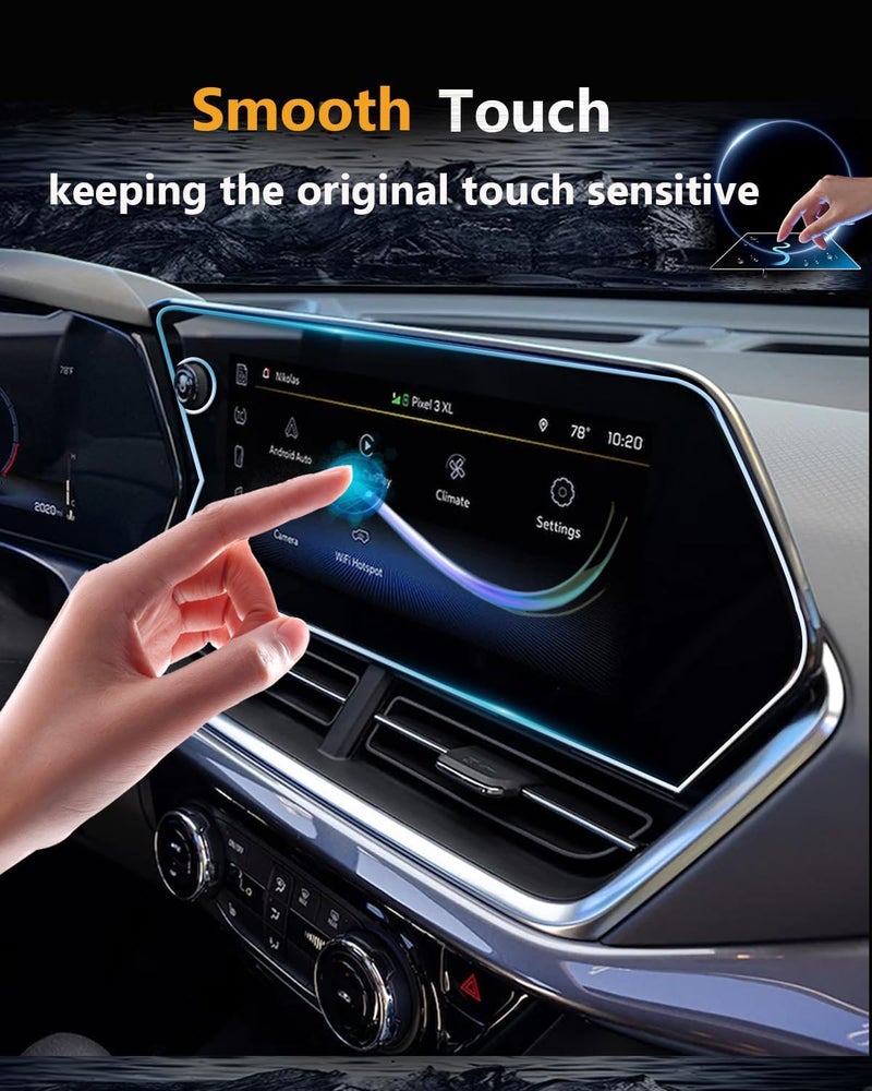 VIAROOM 2 Pack Screen Protector For Chevrolet Trax & Trailblazer 2024-2026 ,11" Infotainment + 8" Gauge Tempered Glass Film For Chevy 2RS ACTIV 2026 2025 2024 Accessories - Image 3